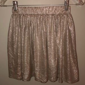 Aeropostale Gold Metallic Skirt